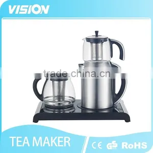 8992T-H2 Electric Tempered Glass Tea Maker Set With Turkish Kettle thumbnail-1