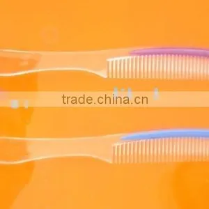 New Style Double Color Transparent Wholesale Plastic Hair Comb thumbnail-1