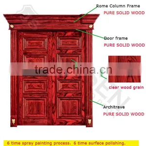 Best Selling Fancy Solid Rose Wood Front Door Design thumbnail-2
