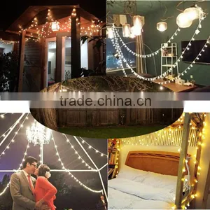US Plug 10M/100LED Miniature Round Ball Fairy Globe Lights Outdoor Fairy Xmas Deco Lights thumbnail-2