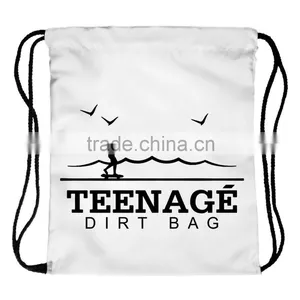 Brand New Custom 3D Print Cheap Cloth Drawstring Sports Bag thumbnail-1