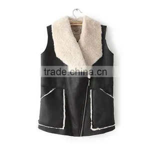 2016 Europe Style High -end Faux Fur Vest thumbnail-1