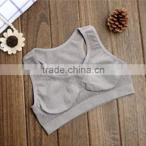 Women Hot Sale Crop Top Seamless Bra Underwear Without Padded Cup thumbnail-1