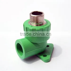 Ppr Fitting Male Elbow With Pedestal and Brass Insert thumbnail-1