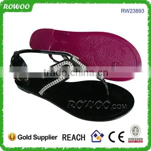 Hot Selling Ladies Fancy Flat Sandal Pvc Jelly Fashion Sandals thumbnail-5