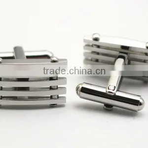 Fashion Silver 316L Stainless Steel Factory Wholesale Cufflink thumbnail-4