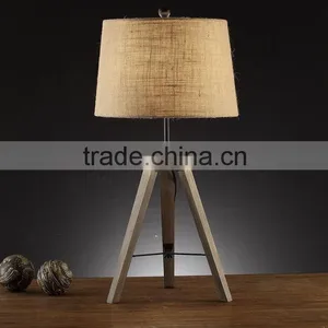 Tripod Accent Table Lamp With Linen Shade thumbnail-1