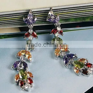 2015 New Design Fashion Pendant Crystal Zircon Earring For Women Wholesale thumbnail-6