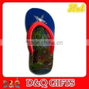 Souvenir Wood Slipper Magnet With Rubber Belt thumbnail-2