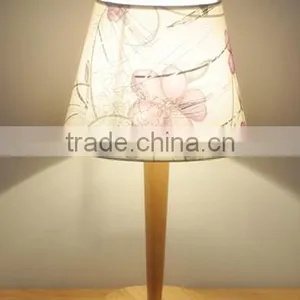 Small Decorative Table Lamp, Gift Lamp, Wood Table Lamp, Fabric Table Lamp thumbnail-1