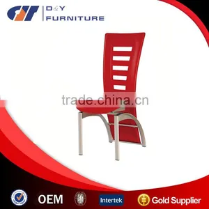 Red High Back Dining Room Chair With Spraying Coating Frame thumbnail-1