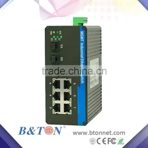 Hot Selling Product 3 Port 10/100/1000M Industrial PoE Switch,8 10/100M Etherent Port thumbnail-1