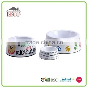 Dog and Letter Printed Excellent Quality Plastic Bowls Made In China thumbnail-1