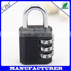 Hot Sale 3 Digit Metal Resettable Combination Secure Lock Travel Padlock CH-17C thumbnail-1