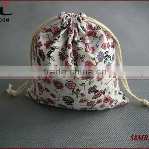 Cloth Drawstring Pouch Bag,Cotton Bag,Wholesale Cotton Fabric Drawstring Bag thumbnail-1