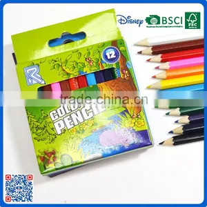 Wholesale Mini Hexagonal Shape HB Pencil or Crayons Colouring Pencils Into Paper Box thumbnail-1