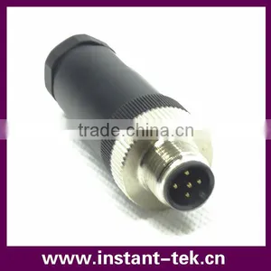 INST M12 Front Panel MountIP67 Waterproof Circular Connector thumbnail-1