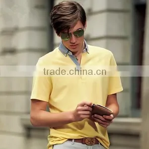 2015 High Quality Breathable Gentlemanly Pure Color Polo Shirts thumbnail-1
