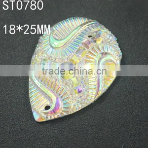 Pear Jewelry Pendent Sets ,18*25MM Sew On Rhinestone ,Earring Pendent Baeds thumbnail-3