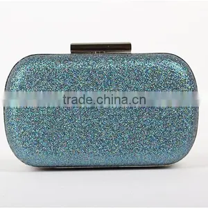 2016 Summer New Style pu Leather and Sequin Box Clutch Bag Lady Shoulder Bag/wedding Evening Bag thumbnail-2