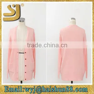 Wholesale Mongolian Cashmere Plain Ladies Fashion Winter Cardigan Ladies Cardigan Sweater thumbnail-4