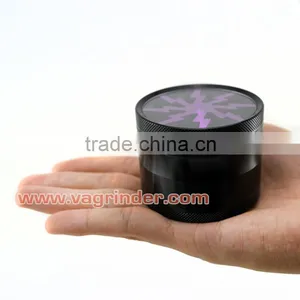 2016 Factory Price Hot Sales Colorful CNC Aluminum Lightning Herb Grinder thumbnail-2