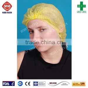 Disposable Non Woven Hair Nets Colorful, Crimps Cap, Bouffant Cap thumbnail-1