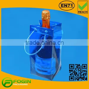PVC Champagne Drink Wine Beer Bag Chiller Cooler Carrier Portable and Folds for Easy Storage thumbnail-1