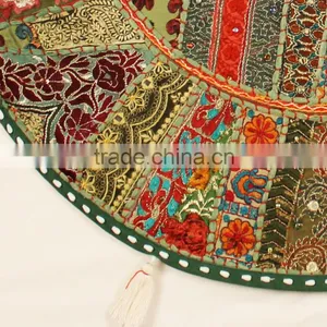 Indian Meditation Cushions Indian Round Floor Cushions Indian Ethnic Round Meditation Cushion Covers thumbnail-4
