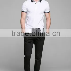 Brand Quality Men's Classical Formal Business Casual 100% Cotton POLO T Shirt thumbnail-2
