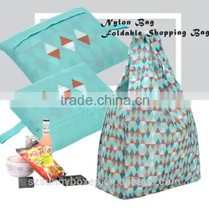 2016 New Style Colorful Nylon Foldable Lamination Bag for Shopping Quality Choice thumbnail-2
