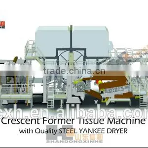 Hot Sale & High Precision 2850/400Crescent Toilet Paper Machine WithYankee Dryer( Whole Production Line) thumbnail-2