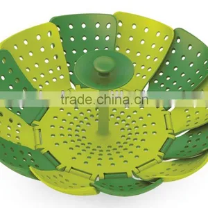 Folding Steamer Basket Dark Green and Green thumbnail-3