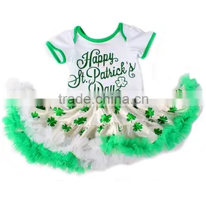 Funny Baby Romper Baby Lace Rompers Plain White and Green Baby Rompers Rompers Baby Girls thumbnail-5