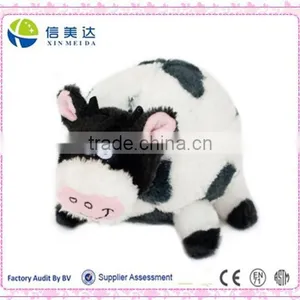 Plush Fluffy Cow Squeaky Soft Dog Toy thumbnail-3