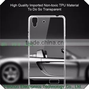 2015 New Arrival Transparent Ultra Thin TPU Back Cover Mobile Case for Oppo R7 thumbnail-4
