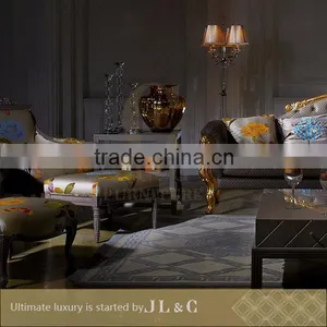 AT09-01 Irregular Hand Engraving Leg Solid Wood Two Layer Coffee Table High-end Furniture Factory Price JL&C Furniture thumbnail-1