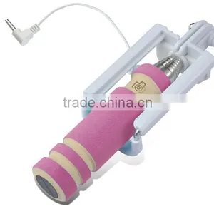 Mini Selfie Stick 13.5 cm 2015 Top Hot 13.5cm Super Mini Wired Selfie Stick Handheld Monopod thumbnail-1