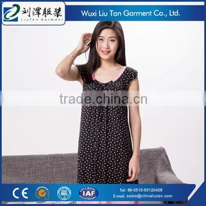 Flower Print Knit Fabric Sexy Asian Sleepwear for Women thumbnail-1