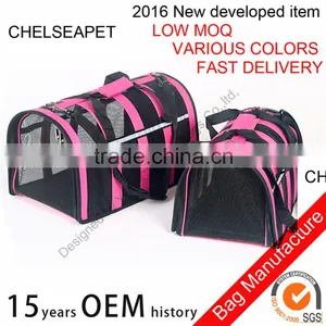 Pink Air Conditioned Pet Carrier for Summer Season Stripe thumbnail-1