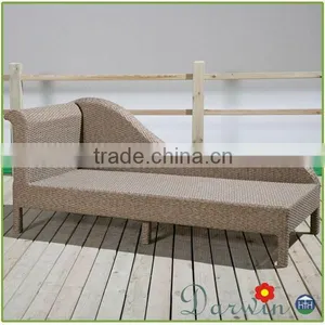 Modern NEW Design Wicker Rattan Sun Lounger Chaise Lounge White Outdoor Furniture thumbnail-1