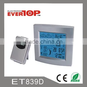 DIGITAL LCD CLOCK WITH BAROMETER AND BLUE BACKLIGHT ET839D thumbnail-1