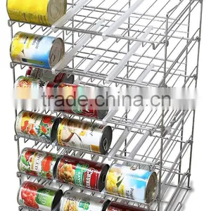 Chrome Wire Stackalbe Can Organizer Rack thumbnail-2