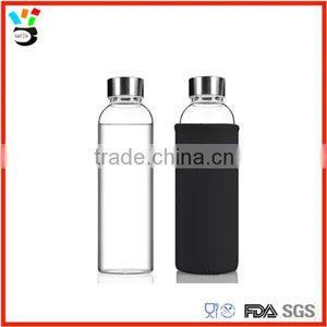 Borosilicate Glass Bottle Portable 500ml Water Bottle Clear thumbnail-5
