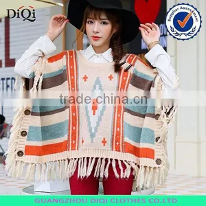 2016 Hight Quality Poncho Women Knit Sweater Wholesale thumbnail-1