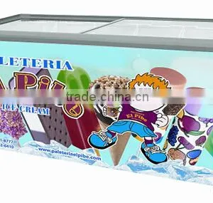 205L Commercial Display Freezer Ice Cream Fridge Ice Cream Refrigerator Ice Cream Freezer thumbnail-4
