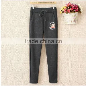 2016 Winter Custom Jogger Sweatpants, Wholesale Cartoon Monkey Printed Women's Sports Sweatpants thumbnail-4