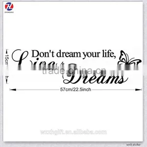 Self Adhesive Charming Wordings Design Eco-Friendly PVC Waterproof Room Art Decor Removable Wall Stickers thumbnail-4