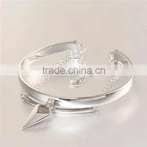925 Sterling Silver Cuff Style Latest Design Daily Wear Bangle PB003 thumbnail-4