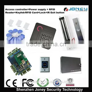 Access Controller+Power Supply+Exit Button+ Lock+Card RFID Access Control System thumbnail-2